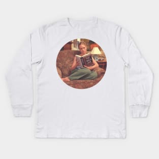 Book Club - Julia reads Sylvia Plath Kids Long Sleeve T-Shirt